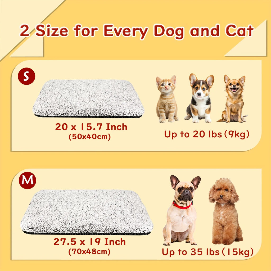 Self-Warming Pet Bed Mat – Washable Thermal Sleeping Pad for Cats & Dogs
