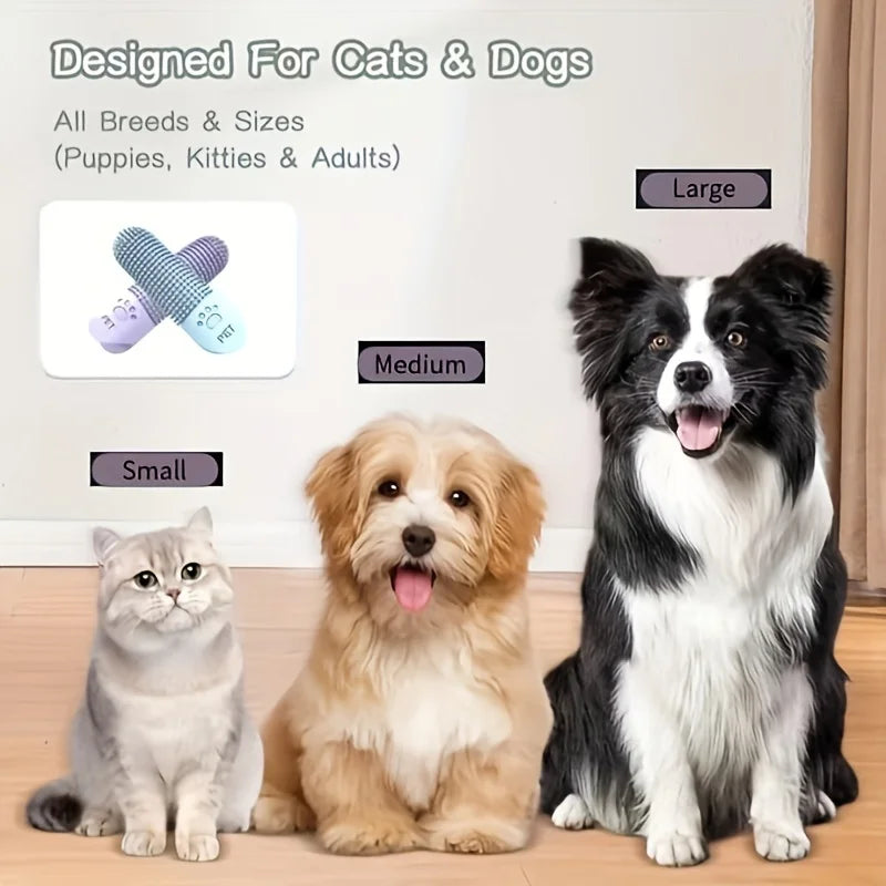 Silicone Finger Pet Toothbrush – 360° Dog & Cat Teeth Cleaning Brush