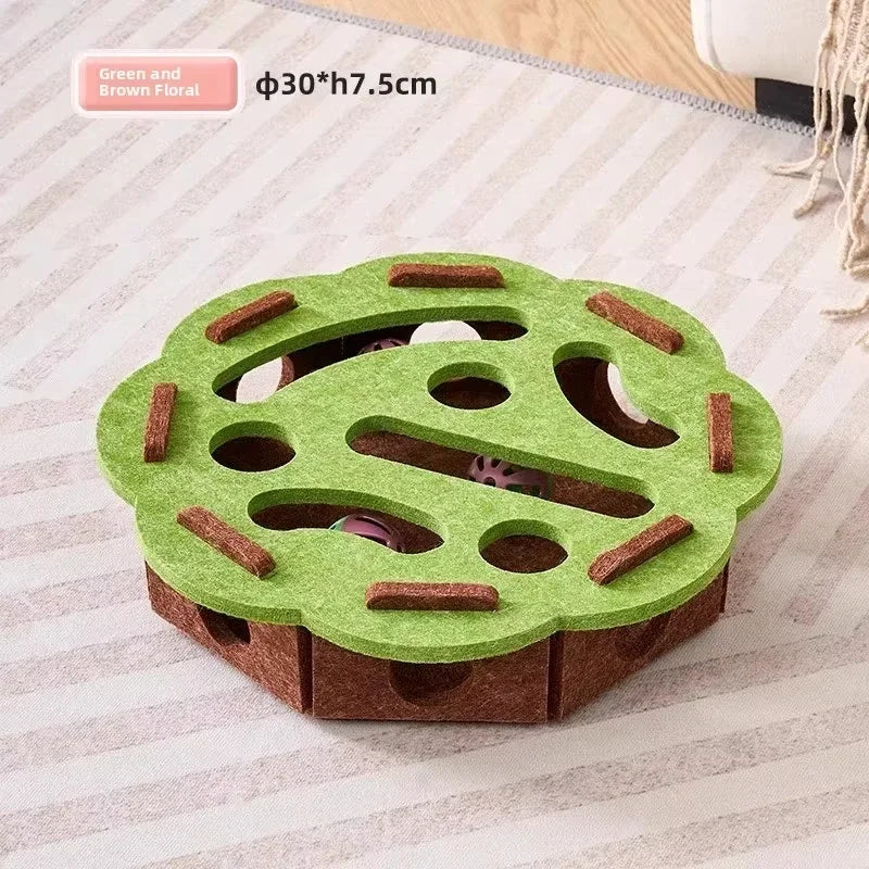 Interactive Cat Puzzle Toy – Felt Puzzle Box for Indoor Cats