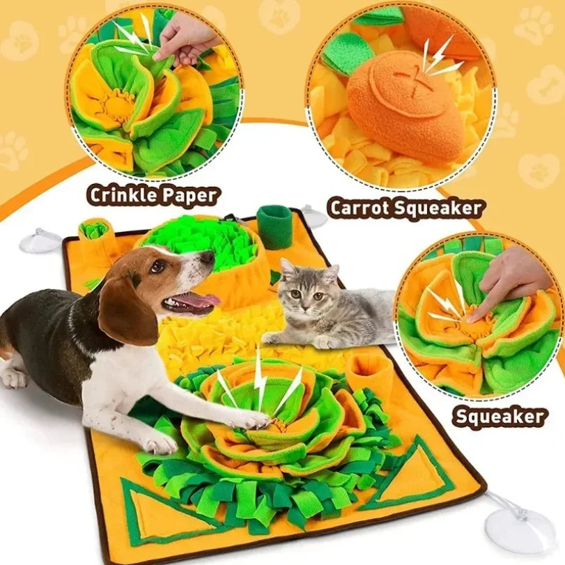 Large Dog Snuffle Mat – Interactive Slow Feeder Puzzle Toy for Mental Stimulation