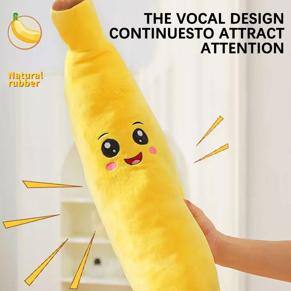 Banana Plush Dog Toy | Squeaky Anxiety Relief & Interactive Chew Toy for Puppies & Dogs