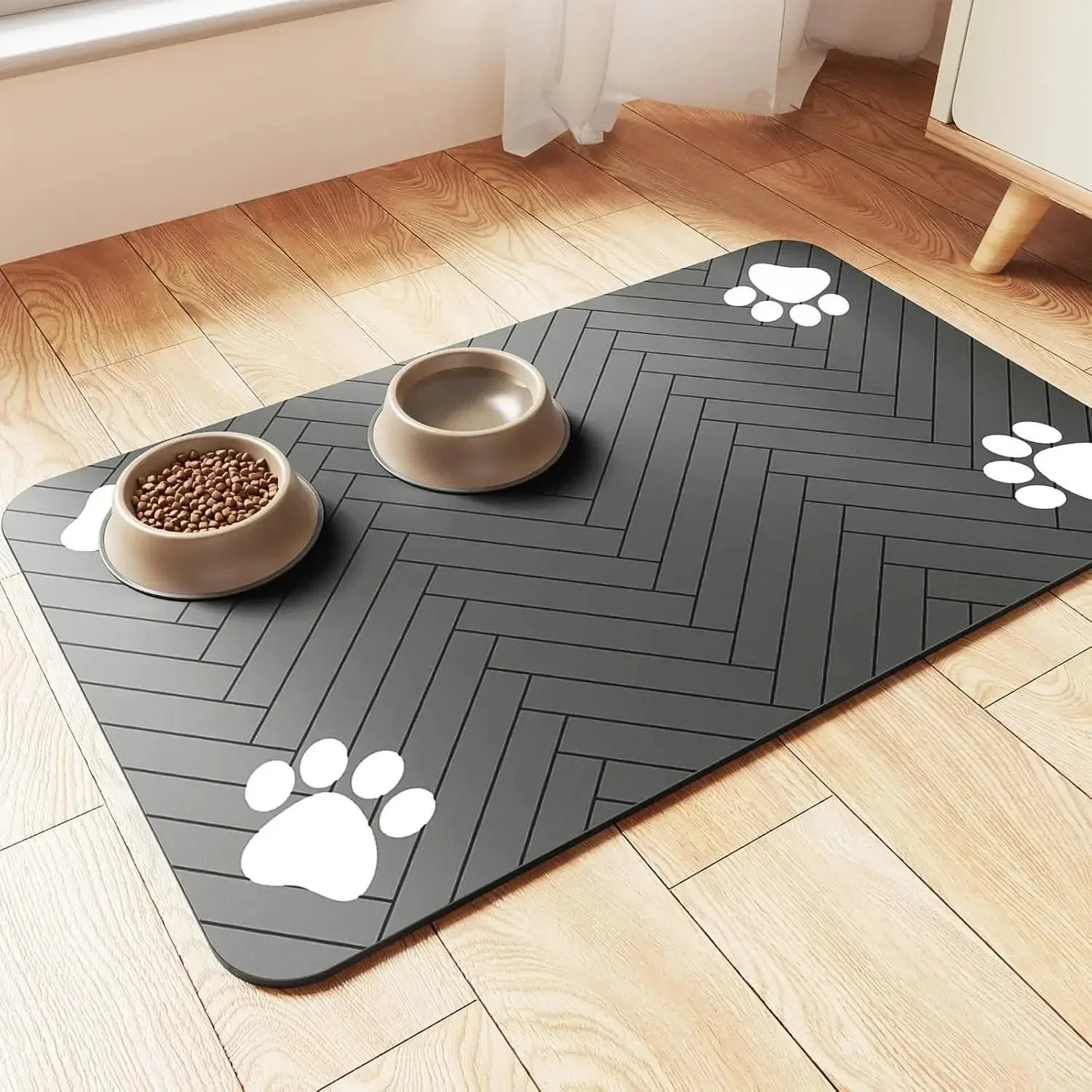 Waterproof Pet Feeding Mat – Quick Dry Dog & Cat Bowl Placemat