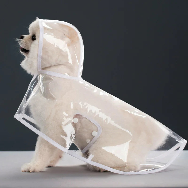 Pet Raincoat Transparent Dog Raincoat Waterproof and Windproof Pet Clothing Large Dog Pet Dog Dog Costume