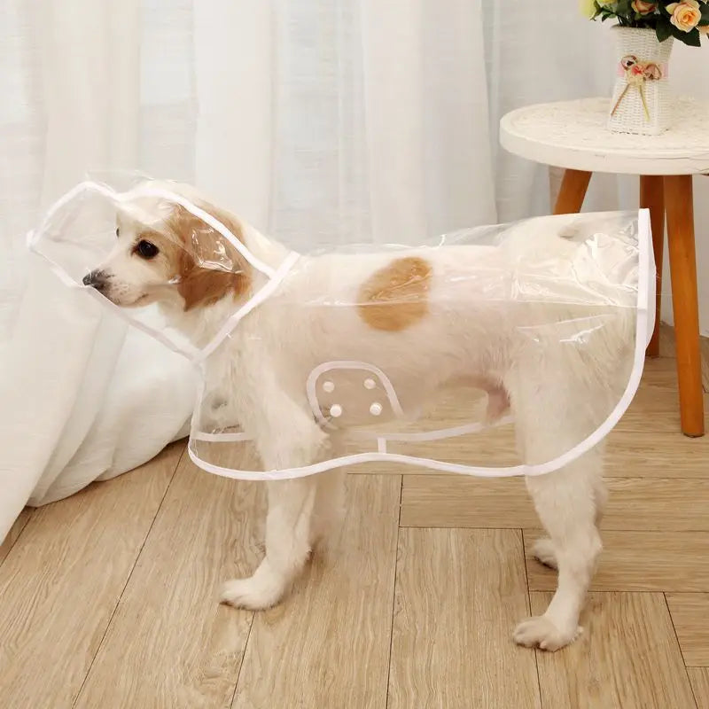 Waterproof Dog Raincoat with Hood – Reflective Pet Rain Jacket for Small & Medium Dogs, Puppy Rain Coat