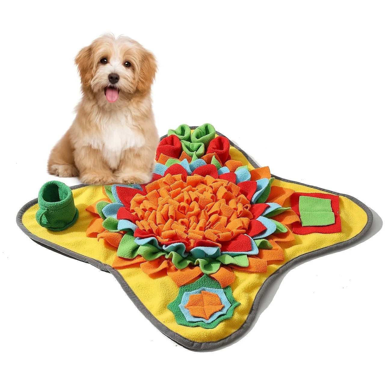 Interactive Dog Snuffle Mat – Slow Feeder Puzzle Toy for Mental Stimulation