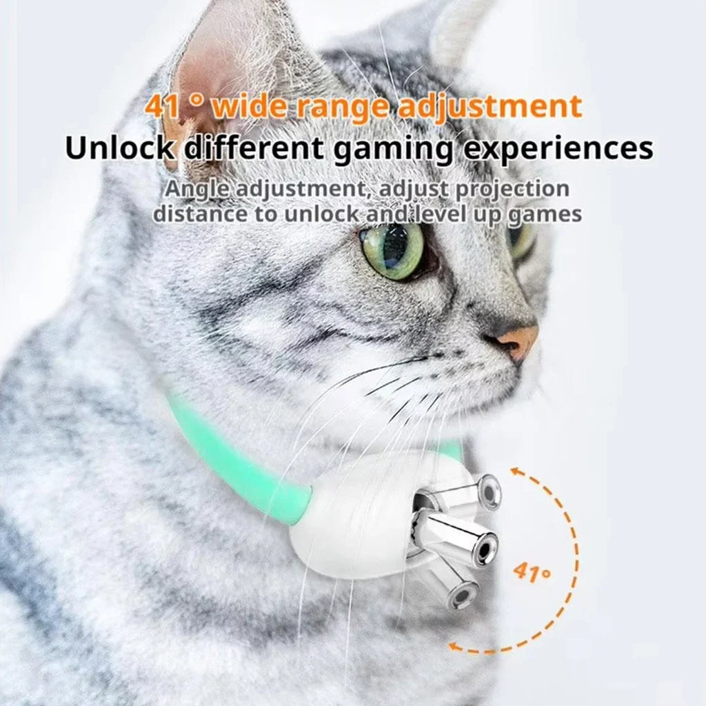 Wiederaufladbares Automatisches Laser-Katzenhalsband-Spielzeug – Interaktives Kätzchen-Übungsspielzeug