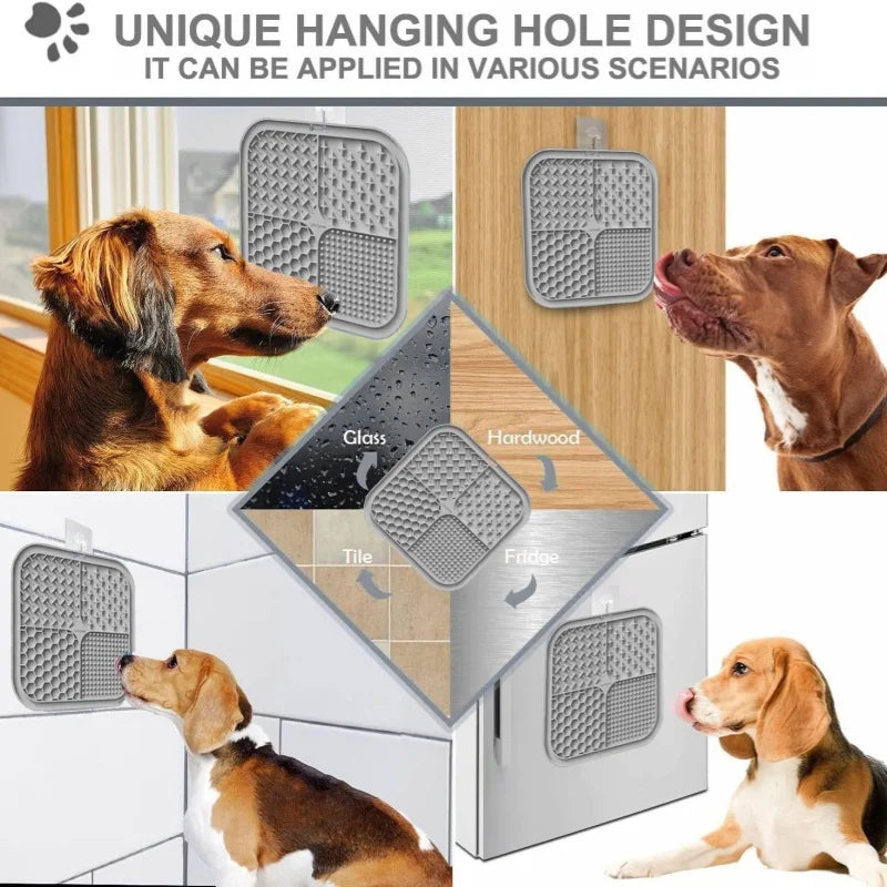 Premium Silicone Lick Mat | Slow Feeder & Grooming Mat for Dogs & Cats
