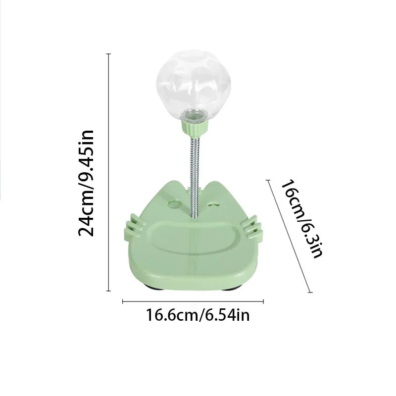 Interactive Cat Treat Dispenser Toy – Wobble Slow Feeder Puzzle