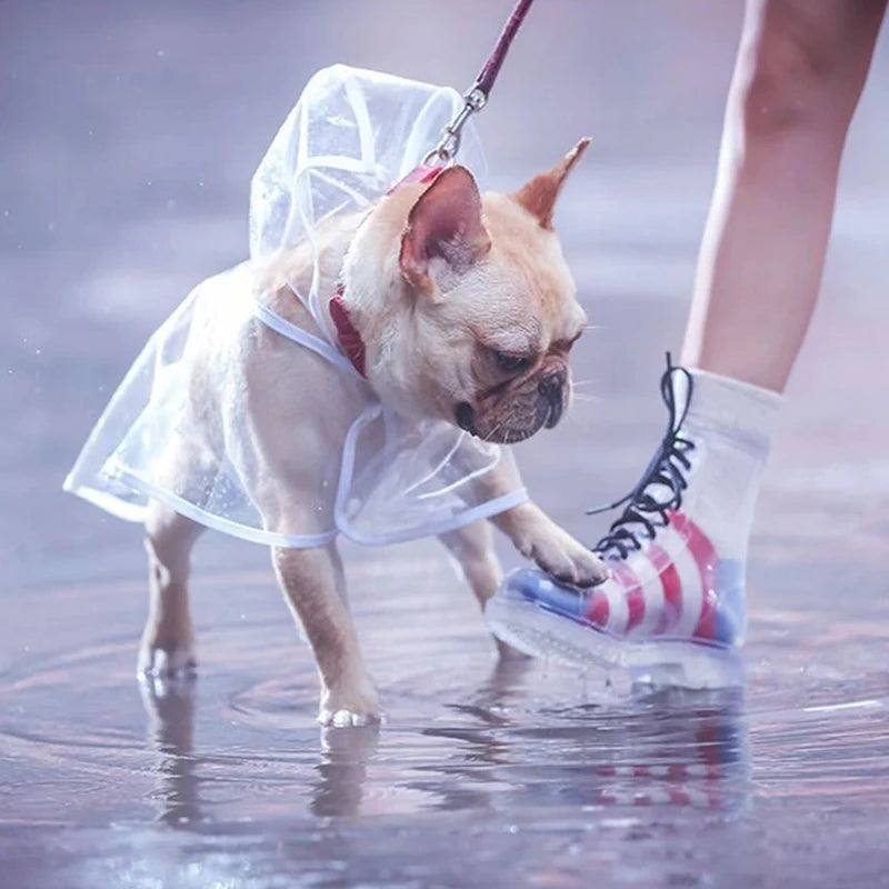 Waterproof Dog Raincoat with Hood – Reflective Pet Rain Jacket for Small & Medium Dogs, Puppy Rain Coat