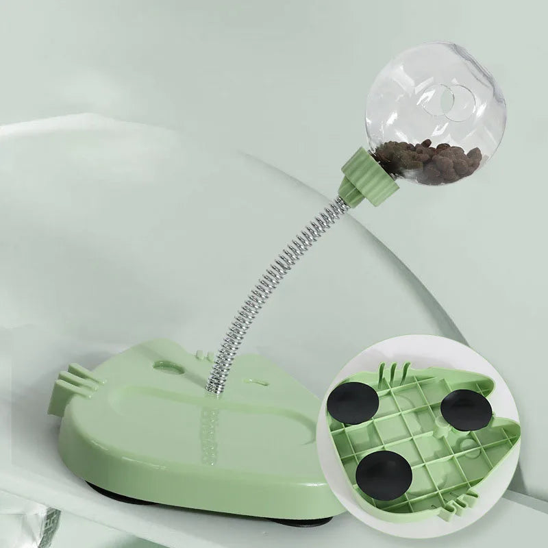 Interactive Cat Treat Dispenser Toy – Wobble Slow Feeder Puzzle