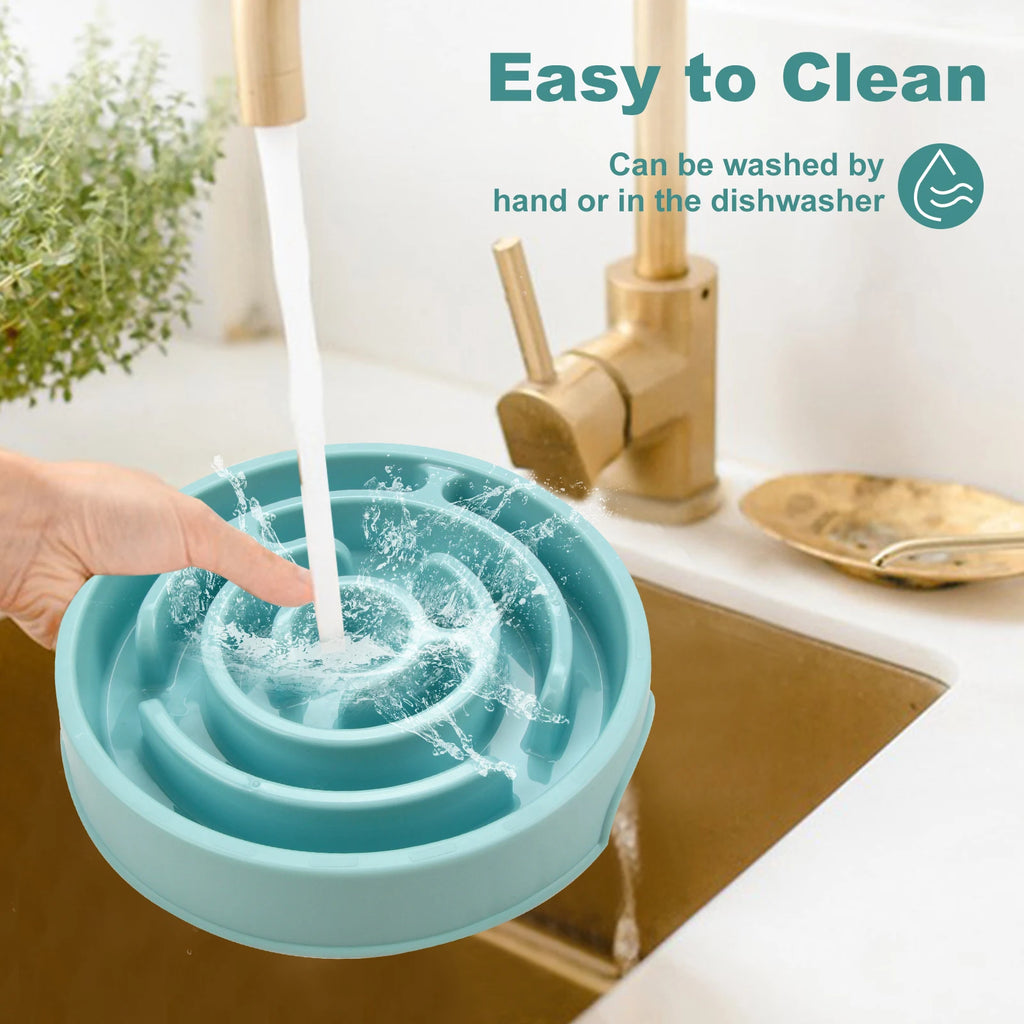 Slow Feeder Dog Bowl – Anti-Gulping Puzzle Bowl for Small & Medium Dogs