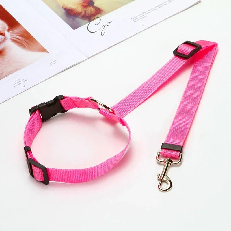 Adjustable Dog Car Seat Belt with Safety Clip | Travel Restraint