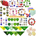 10-Pack Dog Bandana Set – Assorted Soft Pet Bandanas for Dogs & Cats, Washable Triangle Scarves, Everyday Pet Accessories