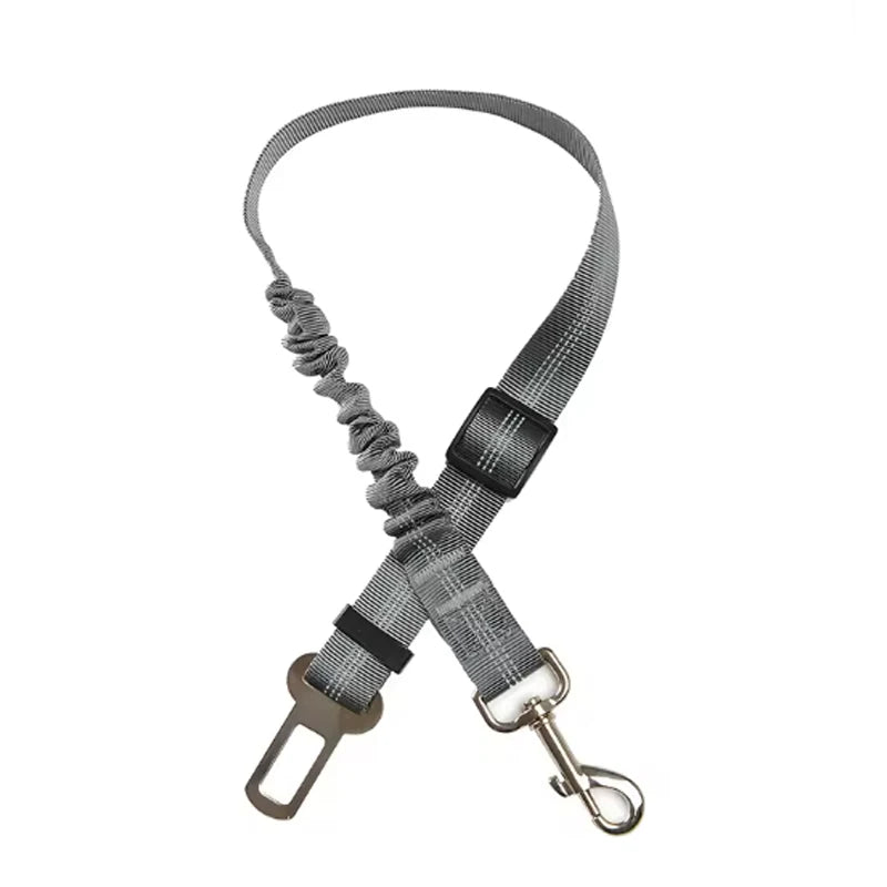 Adjustable Dog Car Safety Seat Belt with Shock Absorbing Bungee