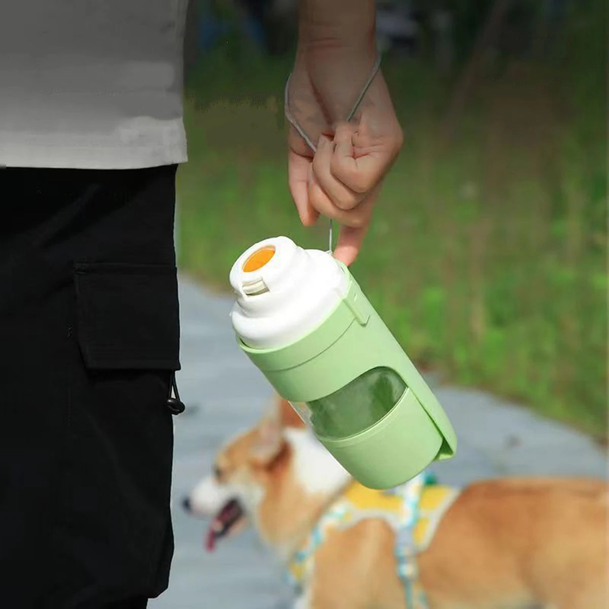 2-in-1 Travel Water Bottle & Food Container for Dogs