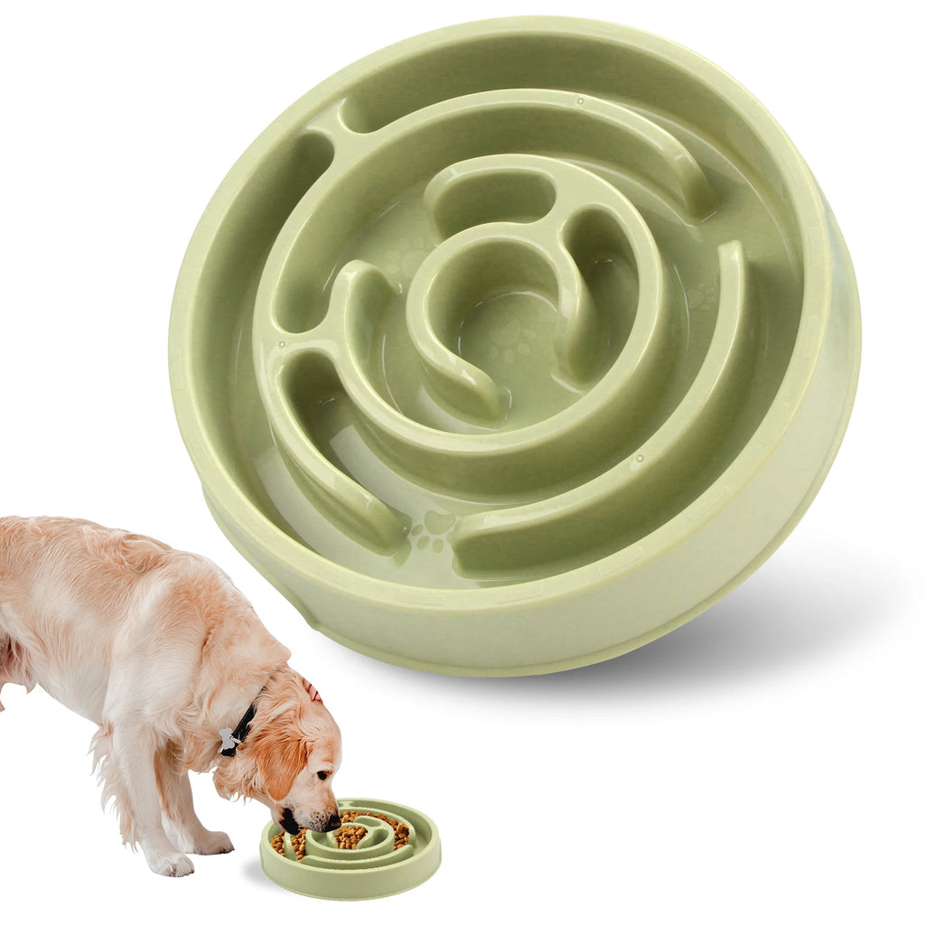 Slow Feeder Dog Bowl – Anti-Gulping Puzzle Bowl for Small & Medium Dogs