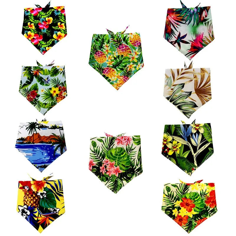 10-Pack Dog Bandana Set – Assorted Soft Pet Bandanas for Dogs & Cats, Washable Triangle Scarves, Everyday Pet Accessories