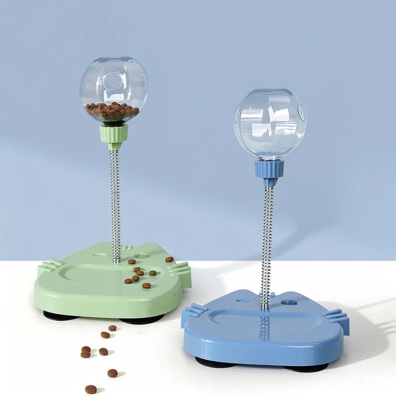 Interactive Cat Treat Dispenser Toy – Wobble Slow Feeder Puzzle
