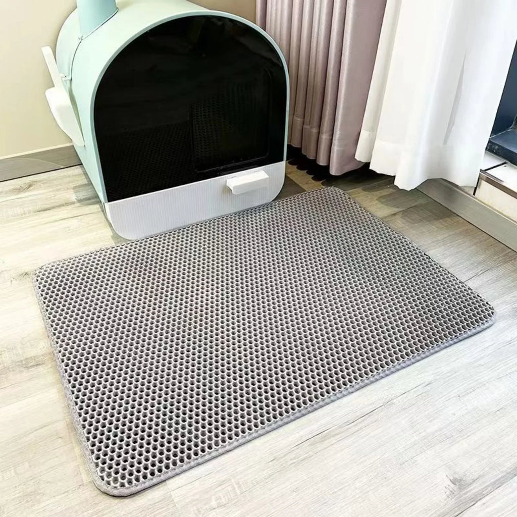 Waterproof Double Layer Cat Litter Mat – Traps Litter & Protects Floors
