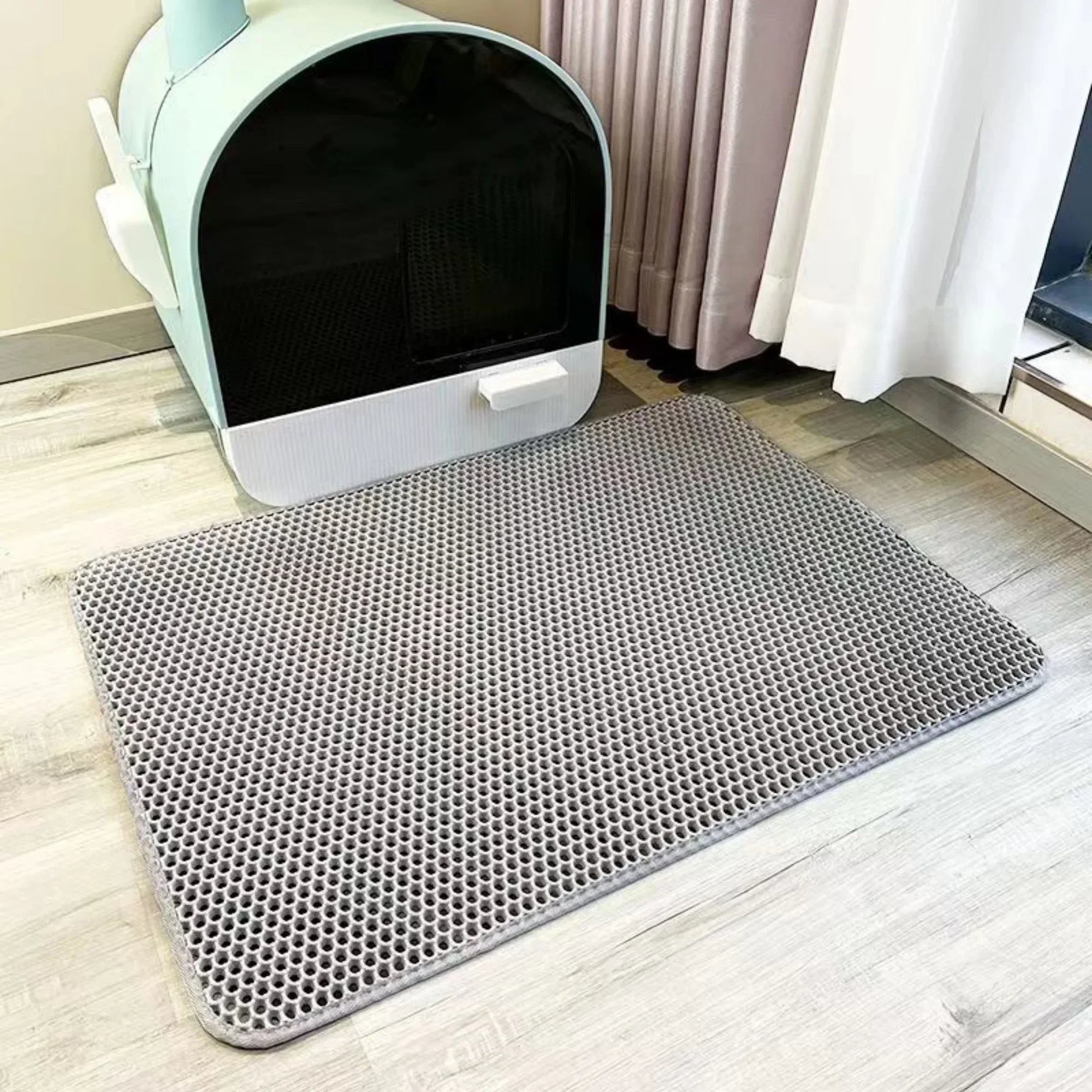 Waterproof Double Layer Cat Litter Mat – Traps Litter & Protects Floors