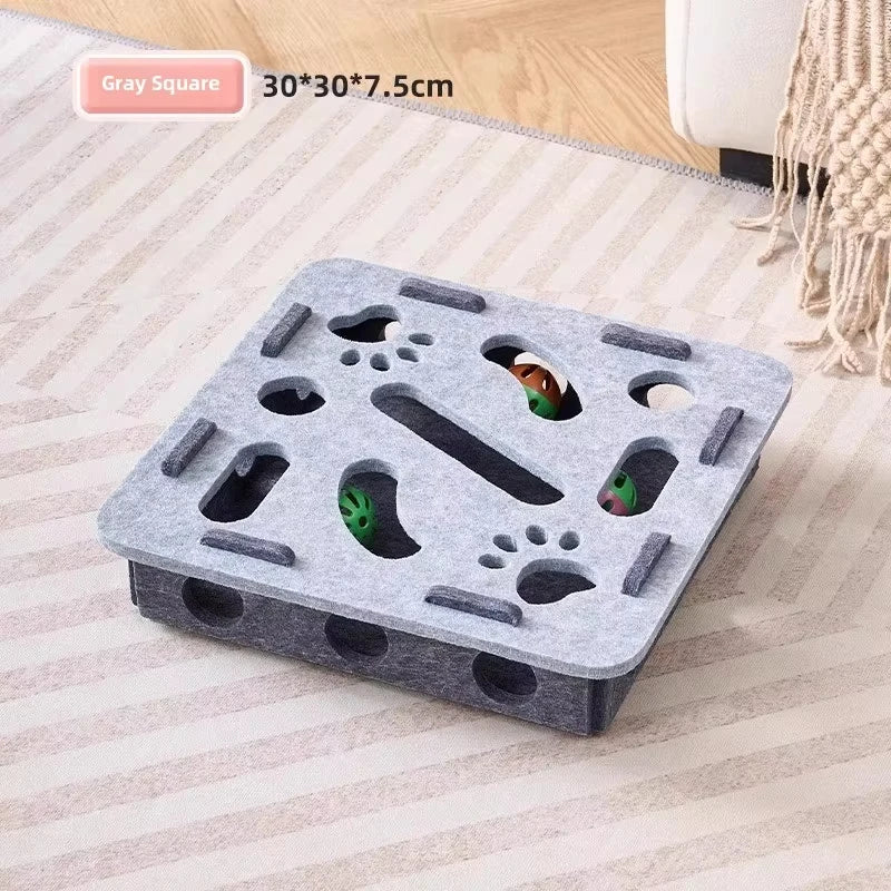 Interactive Cat Puzzle Toy – Felt Puzzle Box for Indoor Cats