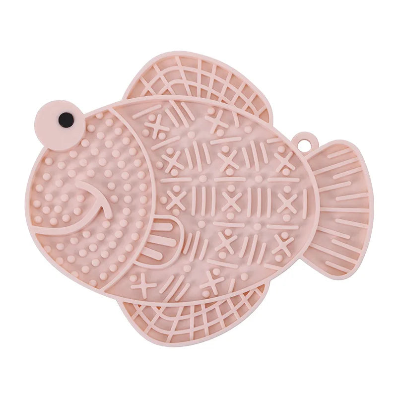 Dog Lick Mat Slow Feeder for Dogs & Cats – Silicone Suction Cup Anti-Anxiety Feeding Mat