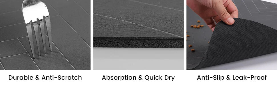 Waterproof Pet Feeding Mat – Quick Dry Dog & Cat Bowl Placemat