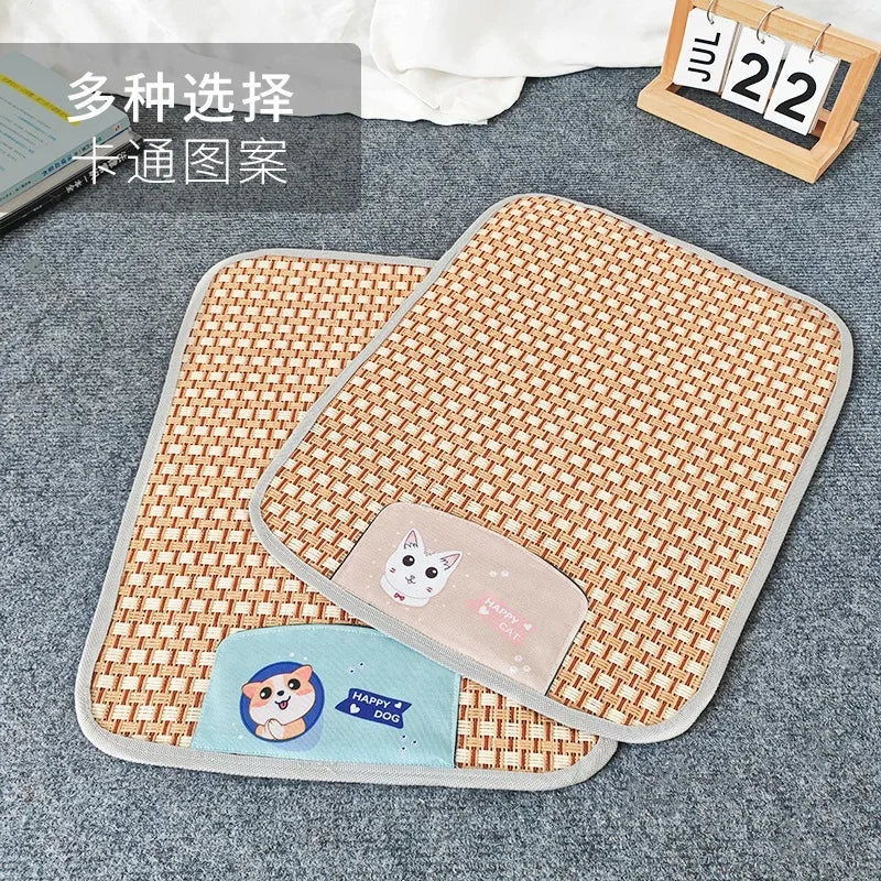 Breathable Cooling Pet Mat | Natural Summer Sleeping Pad for Cats & Small Dogs