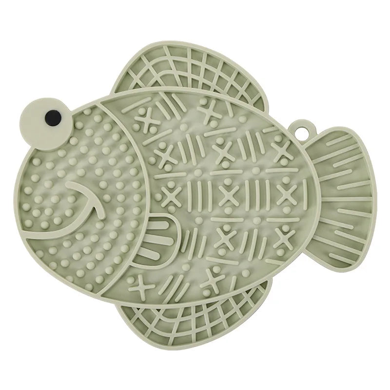 Dog Lick Mat Slow Feeder for Dogs & Cats – Silicone Suction Cup Anti-Anxiety Feeding Mat