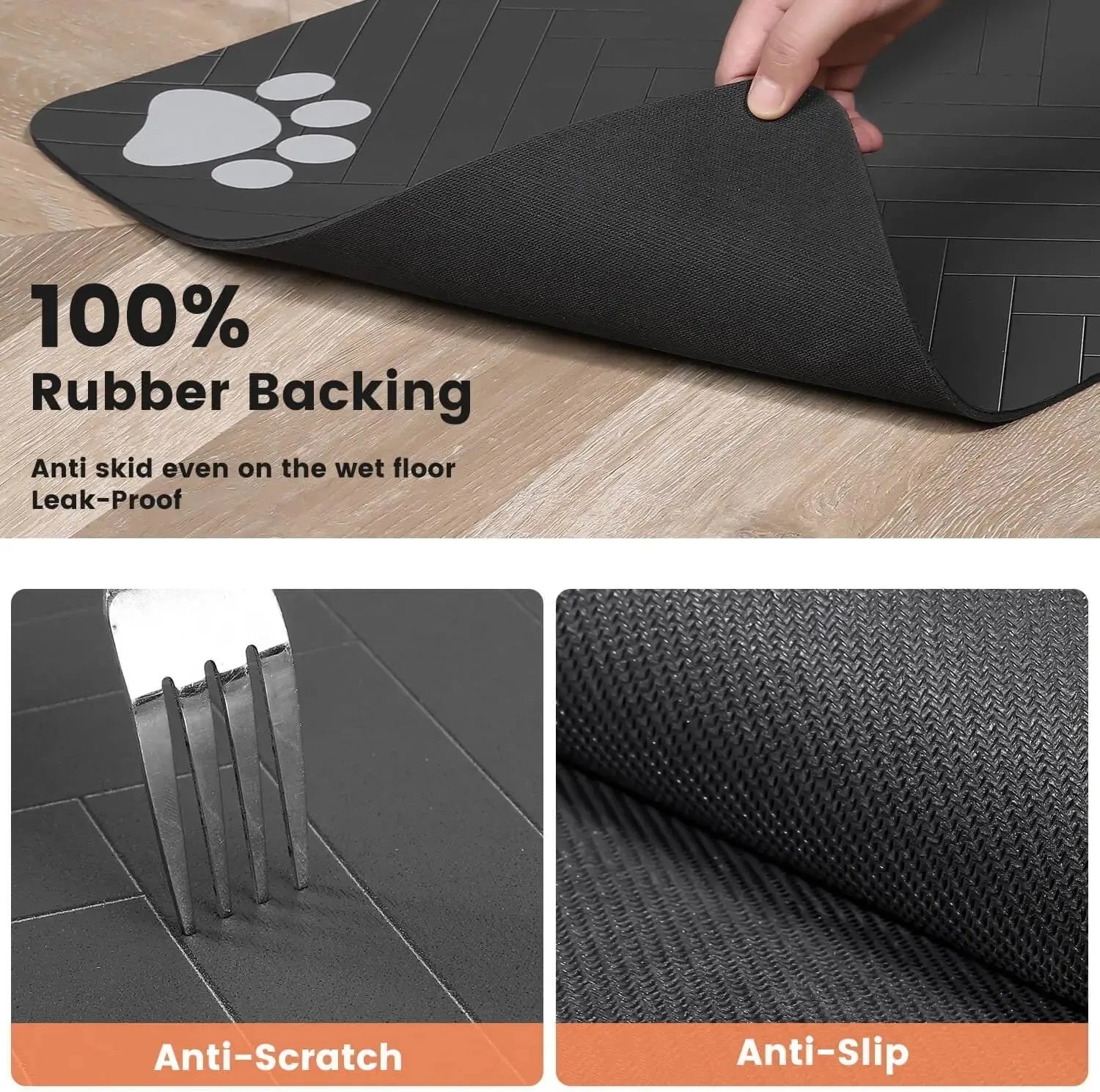 Waterproof Pet Feeding Mat – Quick Dry Dog & Cat Bowl Placemat