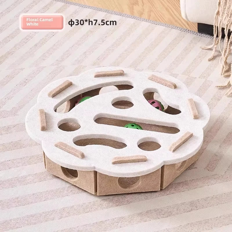 Interactive Cat Puzzle Toy – Felt Puzzle Box for Indoor Cats