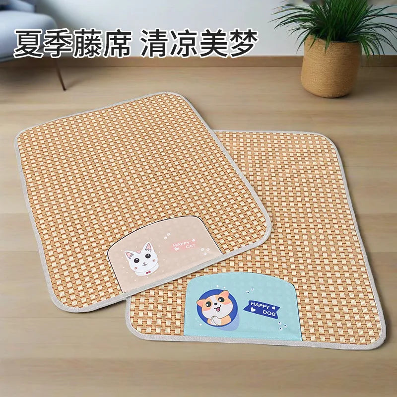 Breathable Cooling Pet Mat | Natural Summer Sleeping Pad for Cats & Small Dogs