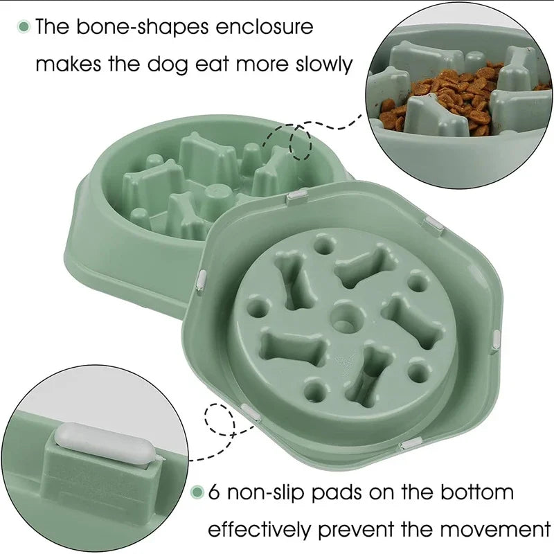 Slow Feeder Dog Bowl – Anti-Choking Puzzle Food Bowl for Small & Medium Dogs