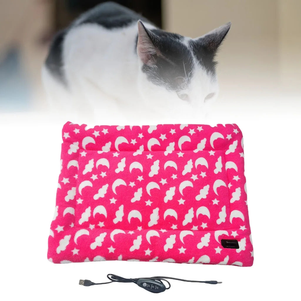 Electric Pet Heating Pad – Waterproof Heated Bed Mat for Dogs & Cats | Adjustable Temperature