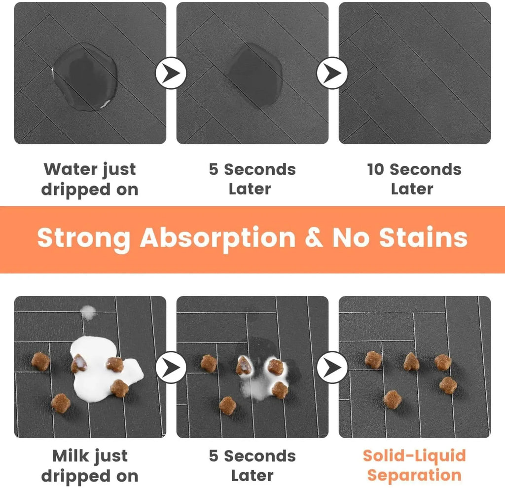 Waterproof Pet Feeding Mat – Quick Dry Dog & Cat Bowl Placemat