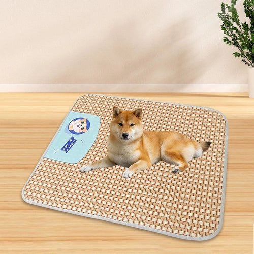 Breathable Cooling Pet Mat | Natural Summer Sleeping Pad for Cats & Small Dogs