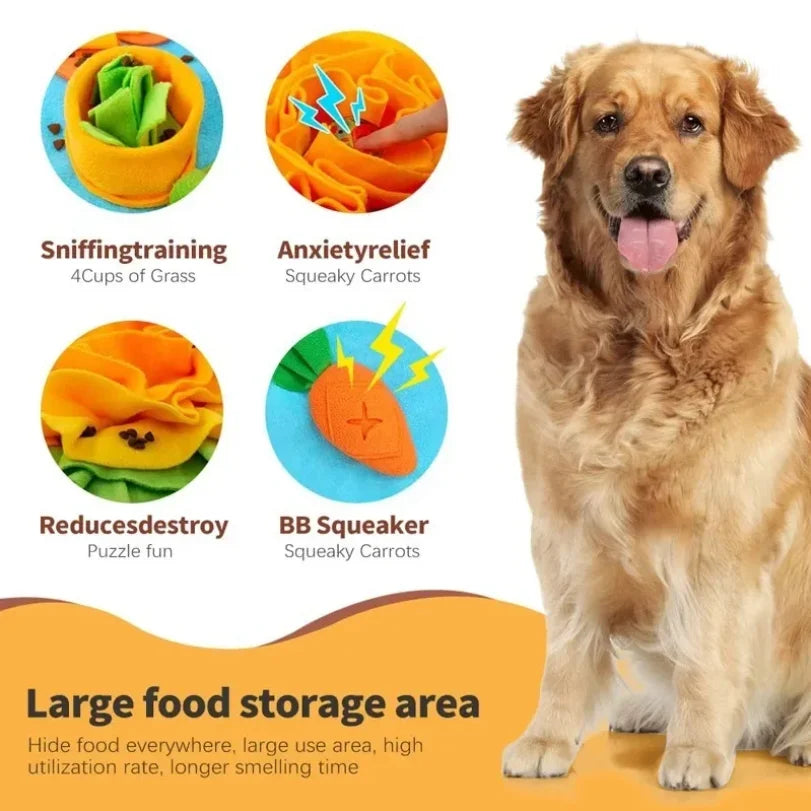Large Dog Snuffle Mat – Interactive Slow Feeder Puzzle Toy for Mental Stimulation