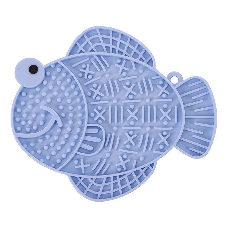 Dog Lick Mat Slow Feeder for Dogs & Cats – Silicone Suction Cup Anti-Anxiety Feeding Mat