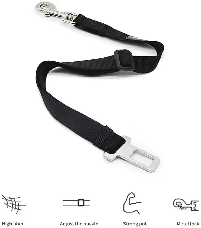 Dog Car Safety Seat Belt | Adjustable Travel Restraint