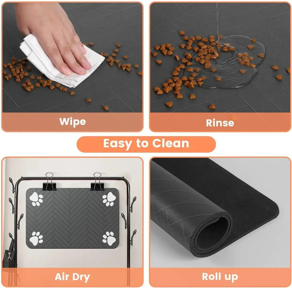 Waterproof Pet Feeding Mat – Quick Dry Dog & Cat Bowl Placemat