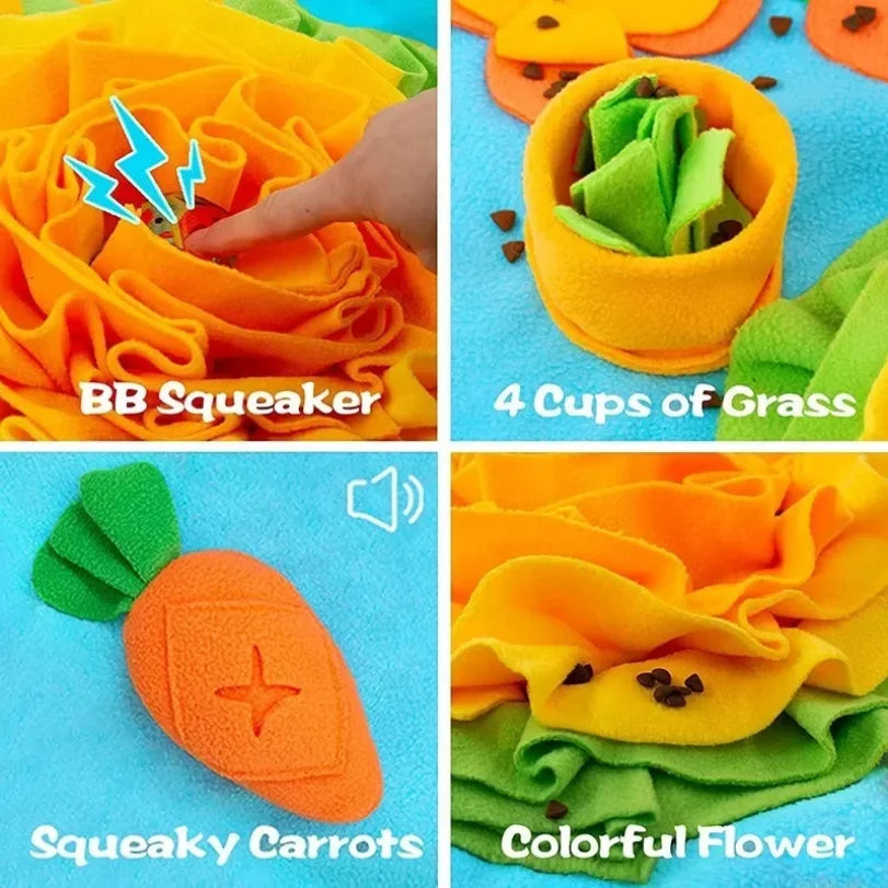 Large Dog Snuffle Mat – Interactive Slow Feeder Puzzle Toy for Mental Stimulation