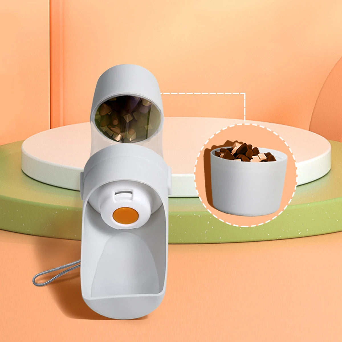 2-in-1 Travel Water Bottle & Food Container for Dogs