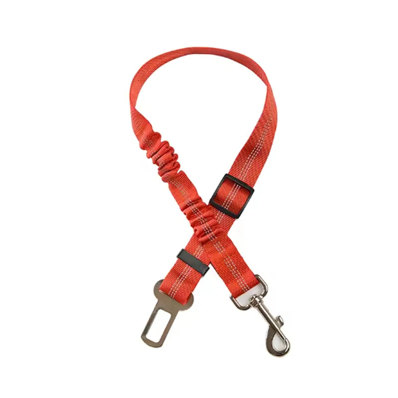 Adjustable Dog Car Safety Seat Belt with Shock Absorbing Bungee