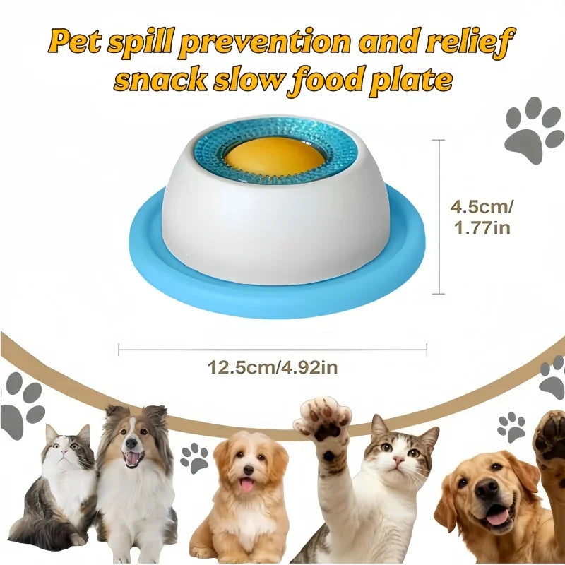 Dog Slow Feeder Lick Bowl – Interactive Anti-Anxiety Feeding Mat for Dogs & Cats