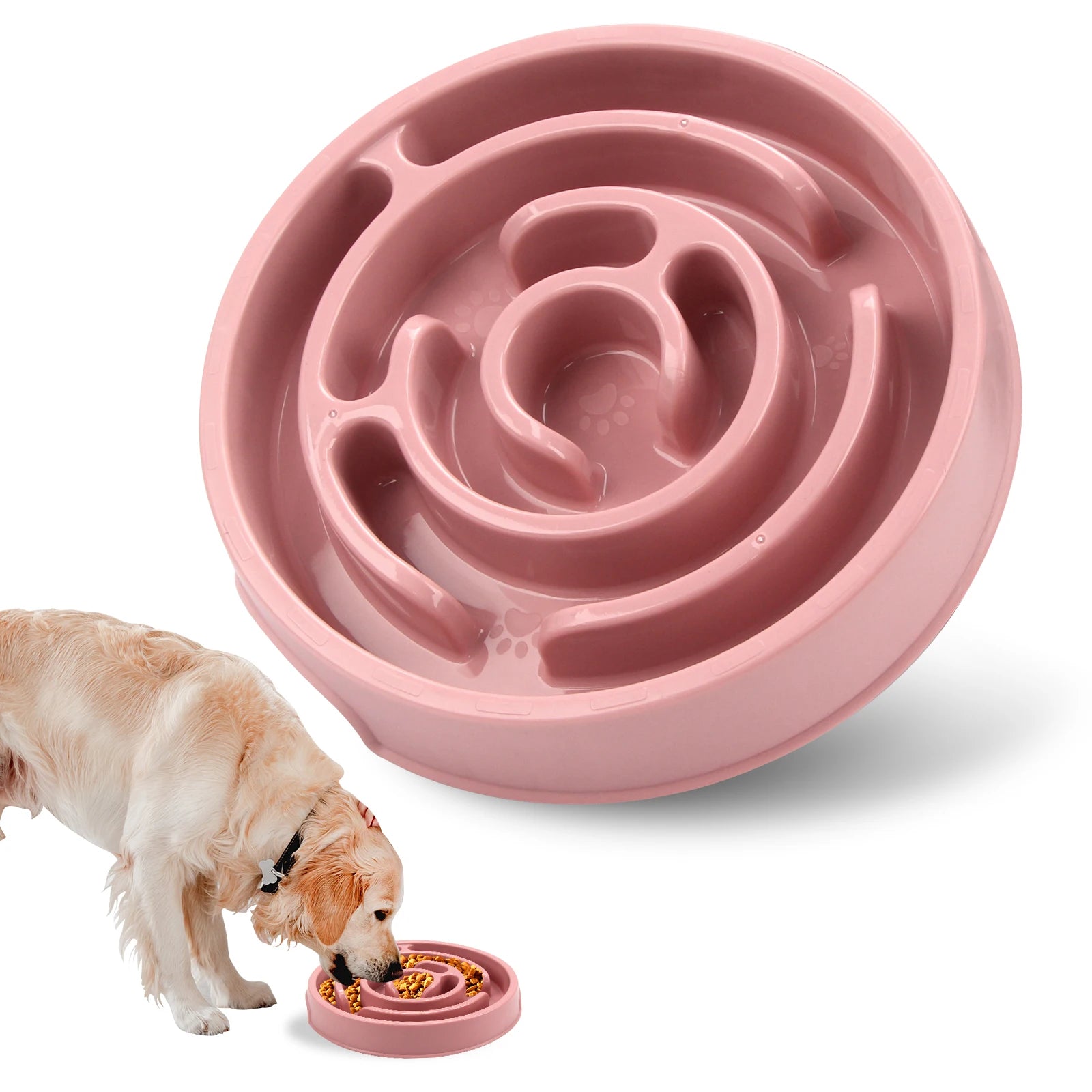 Slow Feeder Dog Bowl – Anti-Gulping Puzzle Bowl for Small & Medium Dogs
