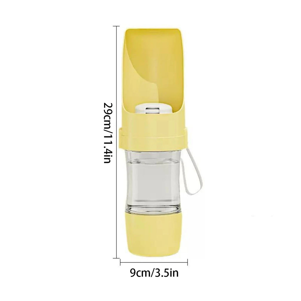 2-in-1 Travel Water Bottle & Food Container for Dogs