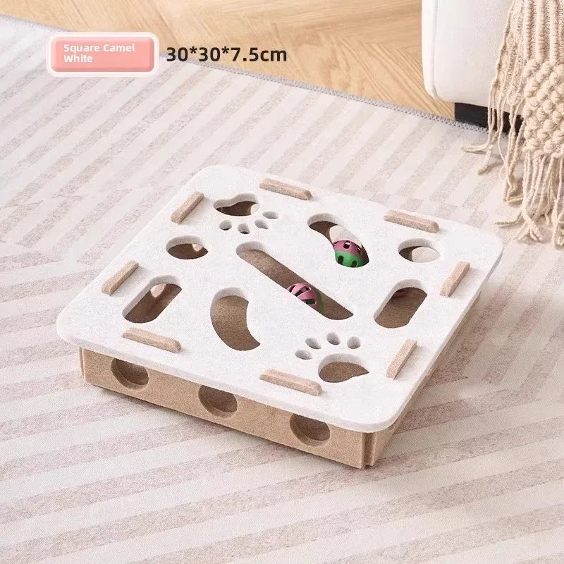 Interactive Cat Puzzle Toy – Felt Puzzle Box for Indoor Cats