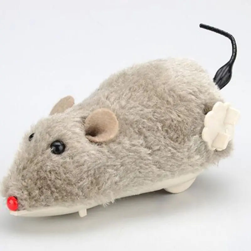 Interactive Plush Mouse Toy for Cats – Realistic Running Rat Chase Toy