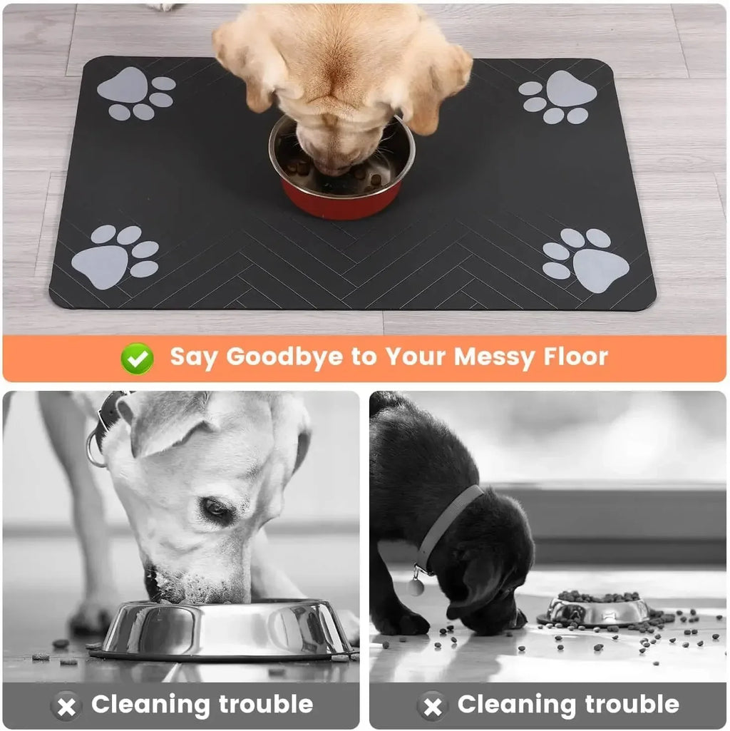 Waterproof Pet Feeding Mat – Quick Dry Dog & Cat Bowl Placemat