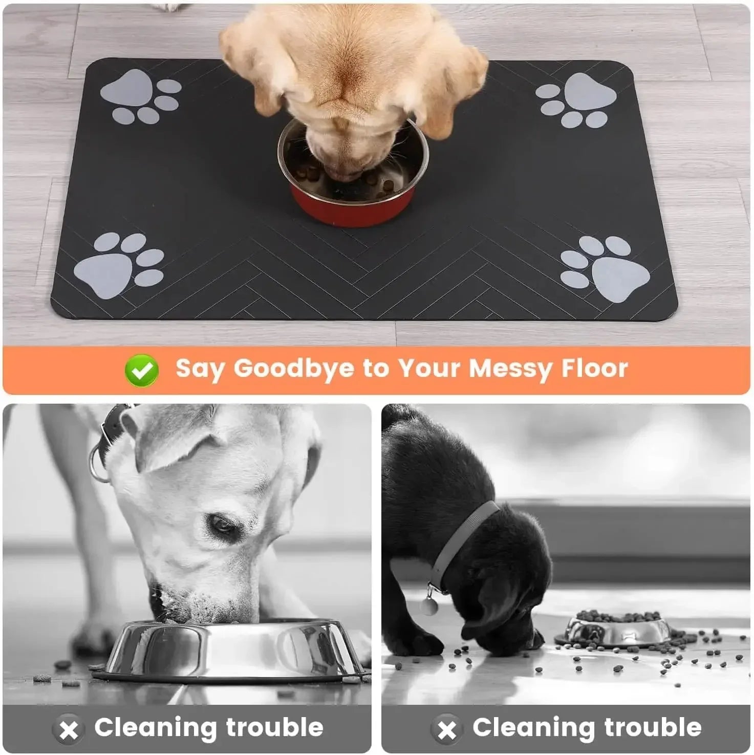 Waterproof Pet Feeding Mat – Quick Dry Dog & Cat Bowl Placemat